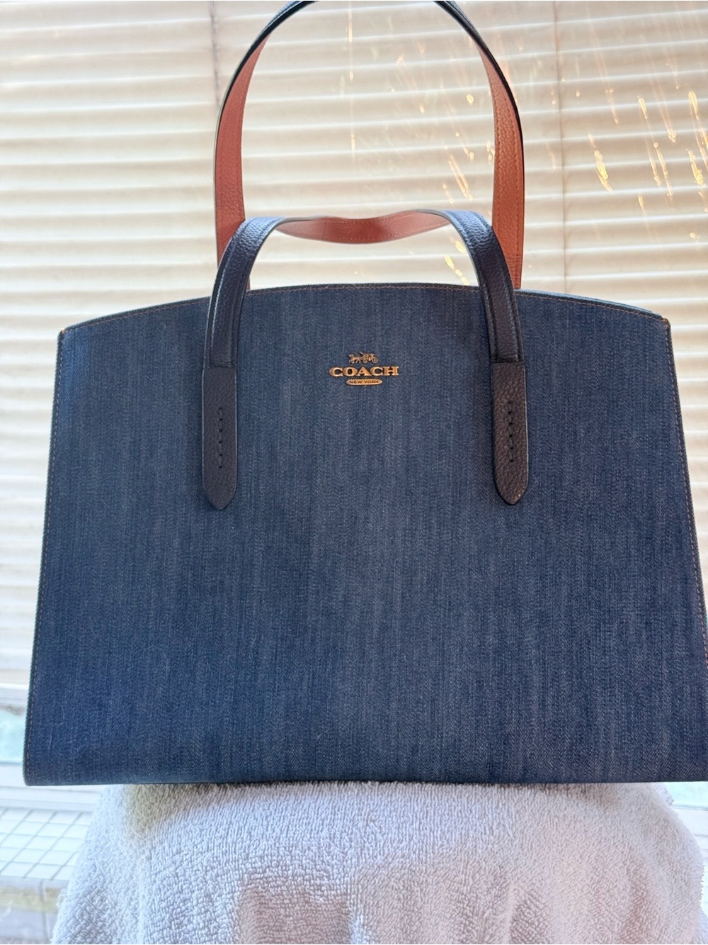 Coach Blue Denim Tote